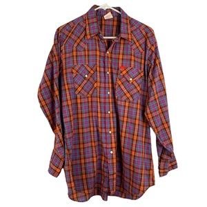 Vintage Ely Plains Plaid Pearl Snap Western Shirt